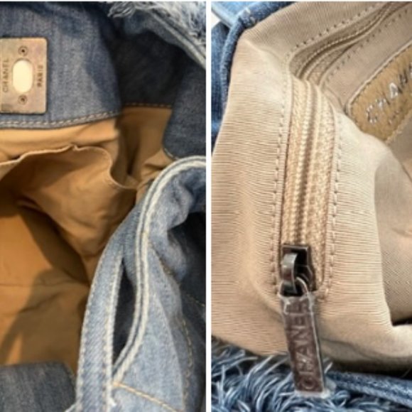 CHANEL DENIM FRINGE HOBO SHOULDER BAG - Picture 16 of 17